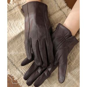 China Girls Ladies Fashion Gloves , Costume Accessory Lamb Leather Driving Gloves supplier
