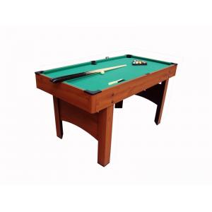 China 60 Inches Pool Game Table Wood Grain PVC MDF Material For Indoor Play supplier