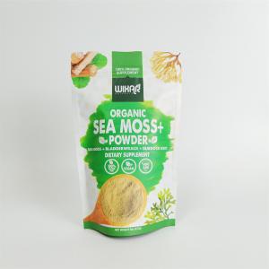 New Wholesale Factory Food Grade Mylar Stand Up Powder  Bag 227g Stand Up Zipper Powder Bag Sea Moss Powder Packaging Pouch