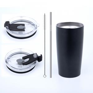 Popular 20 oz Stainless Steel Mug With Lid And Straw, Double Wall Travel Coffee Mug With Straw/