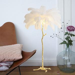 China OEM Height 1.6M Ostrich Feather Floor Lamp For Lighting supplier