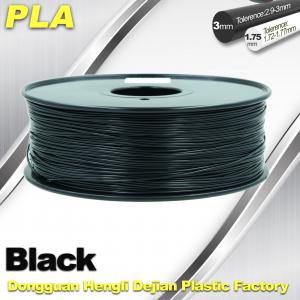 China Filamento preto 1.75mm/3.0mm da impressora do PLA 3d 1,0 quilogramas/rolo wholesale