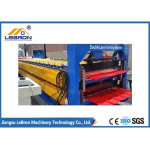 China Low Noise Double Deck Roll Forming Machine 8-12m/Min For Standard Solution supplier