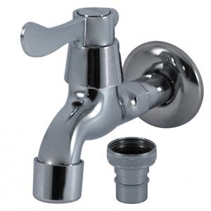 Wall Mounted Bathroom Faucet with Brass Body and Anti-splash Double Water Outlet Modes