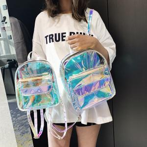 Ins Super Hot Laser Student Small Backpack Ladies Fashion Mini Transparent Backpack