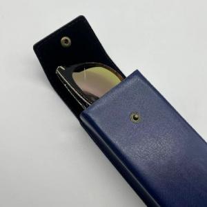 China 16.6CM PU Cuboid Metal Eyeglass Case Portable Small Size For Optical glasses supplier