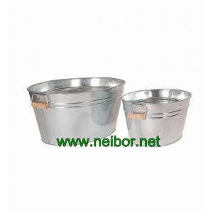 China galvanized metal oval beer bucket oval tub oval basin beer cooler 17Litres 34Litres supplier