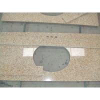 China Sunset Gold Granite Bathroom Vanity Tops , Custom Cut Size Granite Tile Countertop on sale