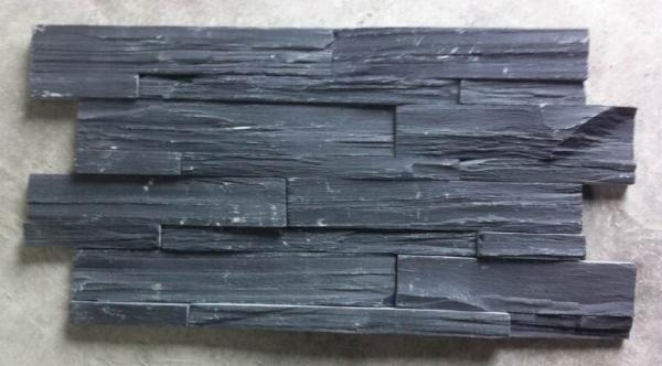 Chinese Black Slate Zclad Stone Panel,Charcoal Slate Stone Cladding,Carbon Black Slate Stacked Stone,Slate Culture Stone