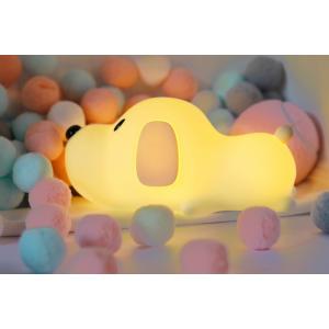 Soft Silicone Puppy Rechargeable Night Lamp With USB Cable Charge