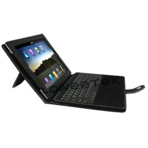 China Wireless Bluetooth Keyboard  For iPAD I & II or Smart Mobile with Leather Protective Case (ZW-51005BT-2) supplier