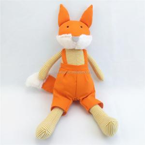 OEM ODM Custom Plush Fox Toy Can Change Cloth PP Cotton Cute Kids Play Plush Animal