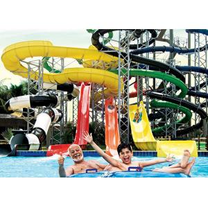 China Holiday Villa Custom Water Slides Commercial Pool Water Slide 4 Riders Load supplier