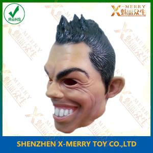 China X-MERRY Messi Ronaldo latex mask with hair full head for masquerade decoration cosplay supplier