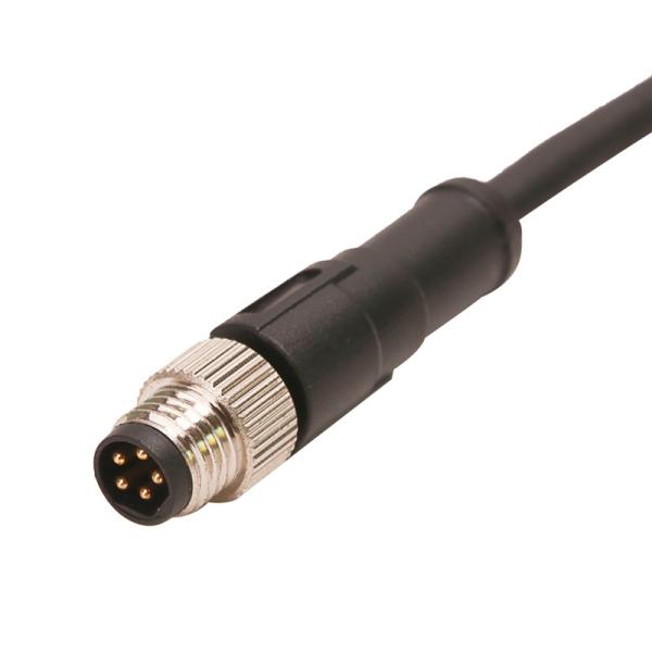 CuZn TPU Molded Cable M8 Waterproof Connector 3P IP67 A Coding For Sensor
