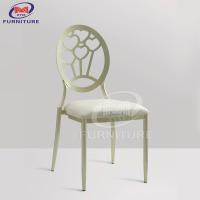 China Aluminum Alloy Matcha Color Wedding Reception Chiavari Chair For Hotel Banquet on sale