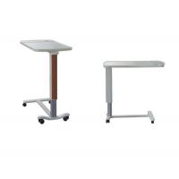 China Hospital furniture Bedside Table Plastic Plate Gas Spring Adjustable on sale