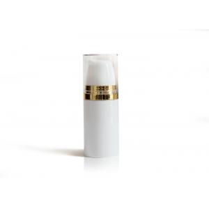 China Travel Elegant White Empty Airless Cosmetic Bottles For Top End Facial Care Packaging supplier