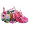 China Pink Princess Trampoline with Slide WSC-256 Customized Size wholesale