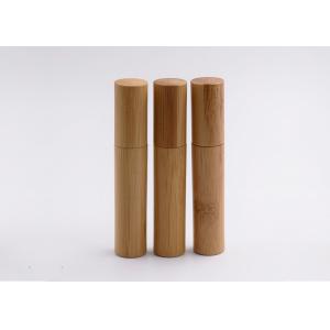 China Bamboo Roll On Perfume Bottles Engraving Surface With Stainless Steel Ball supplier