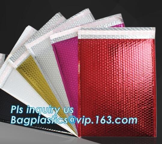 Custom Padded Envelope Jiffy Bags Tear Proof Pink Kraft Paper Air Bubble Mailers