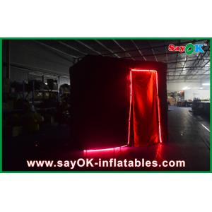 Small Photo Booth Black Photobooth Inflatable Advertising Tent Lead Free Durable