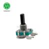 China Insulated Shaft 16mm 3 Pin Rotary Encoder With Push Button Shock Vibration Resistant wholesale