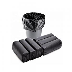 China Large Black HDPE LDPE Plastic Packing Bin Pouch Trash Garbage Bags for Cosmetic Packaging supplier
