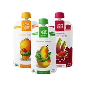 Custom Printed Spout Pouch Packaging , Reusable Disposable Baby Food Pouches With Spout