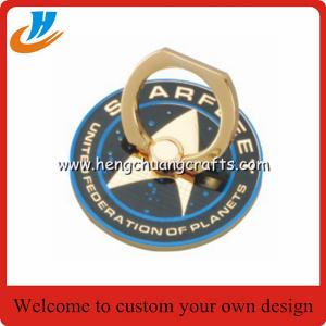 China 2017 New Coming Logo Shape Customized Cell Phone Ring with Hook supplier