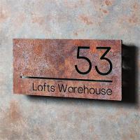China Modern Contemporary Corten Steel Wall Art Barn Signs House Number on sale