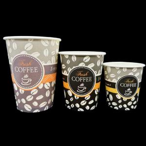 China 6オンス 8オンス 12オンス 環境に優しい単層紙カップ 防水性 熱冷飲料に無毒 wholesale