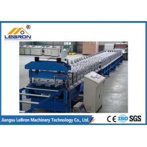 China PLC control automatic new floor deck roll forming machine 2018 new type roof tile machine Blue color supplier