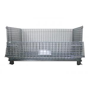 L1000mm Wire Mesh Container , Foldable Wire Mesh Pallet Cages