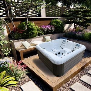 2m Acrylic Hot Tub 4 People Whirlpool Massage Bathtub For Outdoor