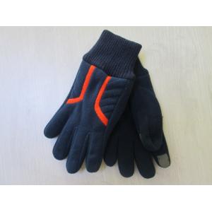China Winter gloves for Men and Woven Robbin Cuff--Fleece Glove--Polyester glove-Touch screen glove for Smrt touch--Iphone Use supplier