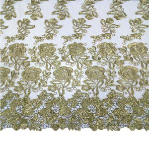 Soft material unique flower pattern design embroidery tulle lace fabric for dress
