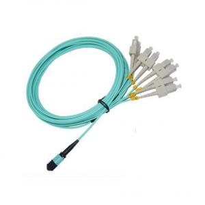 China Multimode Simplex 8,12,24 Cores MPO To LC Or SC Jumper Cable Fiber Optic Assembly Cable supplier