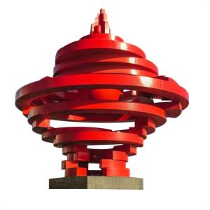 China Red Outdoor Decorative Metal Sculpture Galvanized Steel Sculpture supplier