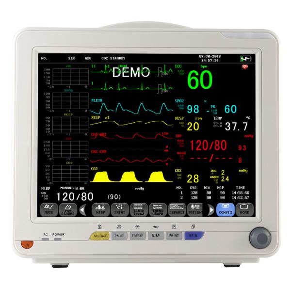 Portable Patient Monitor Machine For Continuous Heart Rate Temperature Oxygen Monitoring