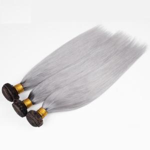 1B Straight Grey Ombre Human Hair Extensions Two Tone Indian Hair Bundles