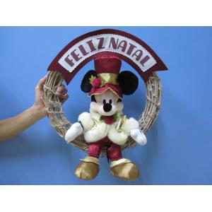 China Mickey Mouse Disney Plush Toys with Wreath / Christmas Holiday Stuffed Toys supplier