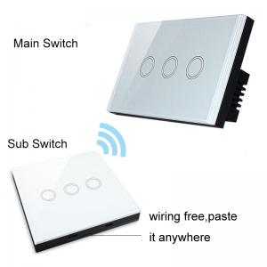 China Glomarket Tuya Wifi 1/2/3 Gang Multi Way Smart Wall Glass Panel Touch Electrical Wireless Switch For Home Automation supplier