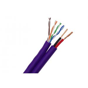 Cable siamés de la seguridad del × 0.25m m del cable 16 de la cámara de seguridad de UTP CAT5E de la chaqueta de UV-PE