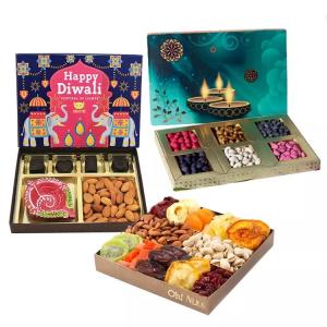 China Printed Decorative Wedding Gift Packing Boxes Diwali Dry Fruit Packing Box Empty supplier