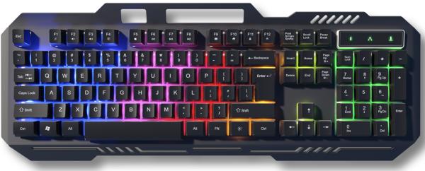 ETEKワイヤードゲームキーボード,FN機能をサポート,シルクスクリーン文字,453mm幅,RGBバックライト.