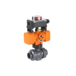 China Plastic Pneumatic Actuated Ball Valve Trapezoidal threaded union supplier