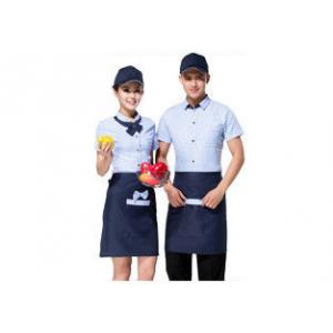Professional Restaurant Staff Uniform , Short Sleeve Stylish Restaurant Uniforms