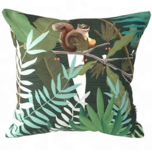 latest design Wholesale Tropical Velvet and plants Digital printing decorative cushion cover,Custom digital print blank