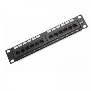 China 12 Port Cat 6 UTP Patch Panel for Network Server Rack Cabinet Compact and Space-Saving supplier